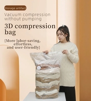 Sac de rangement sous vide Q-3D en matériau PAPE épaissi 7 mil, anti-perforation et résistant aux déchirures pour couettes et vêtements