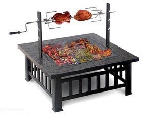 ตะแกรงไฟทรงสี่เหลี่ยมสำหรับลานบ้านในสวนลานกลางแจ้งตะแกรงย่างบาร์บีคิวเตาไฟเตาย่างไก่ - Product Image 2