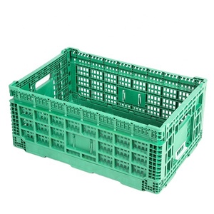 Fruits and Produce Plastic Crate High Quality Logistic Folding Crate Grocery Store