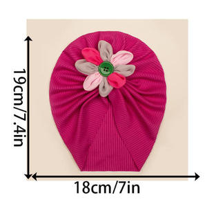 Bonnet Bébé Xiximi à Boutons et Fleurs, Vêtements pour Nouveau-né, Chapeau Confortable d'Hiver pour Bébé, Bonnet à Enfiler - Product Image 6