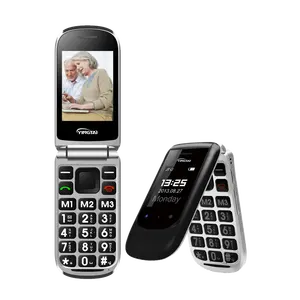 one hand can hold small size dual screen 4G folding phone with Dual SIM SOS FM big button Portable keypad telephone