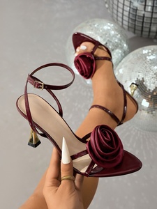 <span class=keywords><strong>Scarpe</strong></span> da Donna <span class=keywords><strong>con</strong></span> <span class=keywords><strong>Tacco</strong></span> Alto e Cinturino alla Caviglia Rosso Rosa, Eleganti Calzature per Feste e Matrimoni, Vendita all'Ingrosso e Dropshipping - Product Image 2