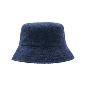 Heads 60cm Puffy <strong>Bucket</strong> Cap Design Embroidered Logo Plain Plaid Unisex <strong>Navy</strong> Terry Cloth Towel Towelling Reversible <strong>Bucket</strong> <strong>Hat</strong> - Product Image 5