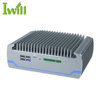 Mini PC Industrial Sin Ventilador IBOX-706 Plus de 6.ª Generación con Intel Core i3/i5/i7, 2 Puertos LAN, RS485 y GPIO, de 9V a 36V CC