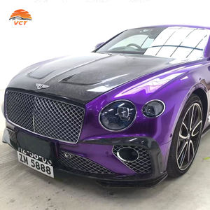 Bentley Continental GT tarzı Mansory için karbon Fiber ön dudak yan etek arka difüzör arka Spoiler Hood izgara - Product Image 5