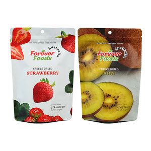MOQ BAJO Personalizado Mylar Piña seca Melocotón Fresa Limón Mango Fruta <span class=keywords><strong>Kivi</strong></span> Embalaje de dulces liofilizados Bolsas Doypack - Product Image 3