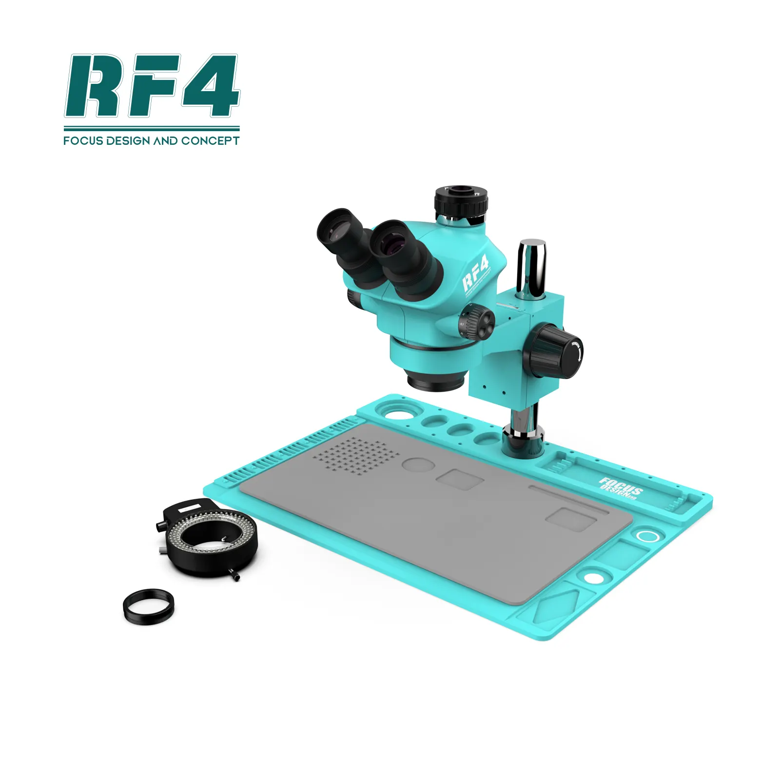 RF4 StereoTrinocular 현미경 7-50x 동기 초점 RF7050TVD2 현미경 휴대 전화 수리 도구