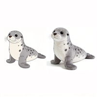 Peluche personnalisée réaliste, peluche phoque gris, animal en peluche, fabricant de peluches sur mesure