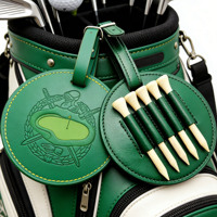 Porte-tee de golf en cuir synthétique avec 3 tees en bois, porte-tee de golf en cuir synthétique