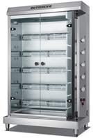 Grill Rotatif Électrique Commercial Automatique en Acier Inoxydable pour 3 à 8 Poulets, Machine à Rôtir Durable pour Hôtels et Restaurants
