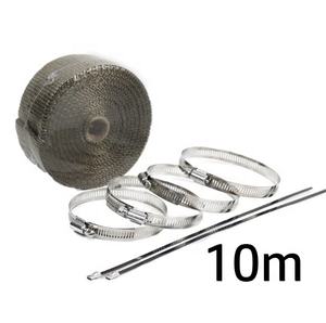 Moro branco laranja escapamento rolo de calor, preto fita térmica + braçadeira entrega 10 m - Product Image 4