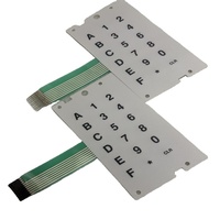 Conception d'impression numérique, panneau de commutation à membrane tactile plat, rétroéclairage LED, couleur personnalisée, adhésif, télécommande