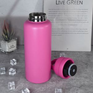 Bouteille isotherme sous vide en acier inoxydable à double paroi de 26 oz pour activités sportives en extérieur, avec couvercle à ouverture rapide et poignée - Product Image 6