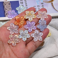 Perles de verre émaillées de 22 mm, motif fleur à cinq pétales, trou central, style ancien, accessoires de bijoux DIY transfrontaliers, épingle à cheveux en verre faite à la main