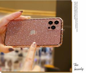 فاخر كامل الماس البريق إطار معدني الوفير جراب هاتف مع بلينغ ملصق آيفون 12/12pro/12pro ماكس - Product Image 2