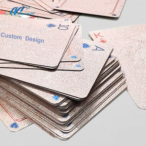 Altın folyo logo özel tasarlanmış plastik Poker iskambil kartları ile altın folyo logosu su geçirmez <span class=keywords><strong>Tarot</strong></span> güverte - Product Image 3