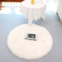 Vente en gros tapis de maison personnalisé tapis blanc en fausse fourrure de luxe tapis épais hirsute tapis et moquettes moelleux salon