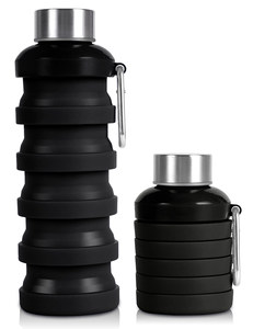 Customized 500ML Portable Collapsible Silicone <b>Sports</b> <b>Water</b> <b>Bottle</b> Direct Drinking for Camping and Boiling <b>Water</b> Applicability - Product Image 3