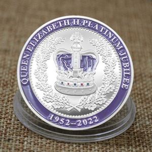 Pièce de monnaie commémorative personnalisée en émail métallique de la Reine Elizabeth d'Angleterre pour cadeau promotionnel - Product Image 2