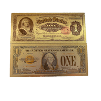 Billetes de un dólar USD1 Billete chapado en oro de 24K Colección de moneda de EE. UU.