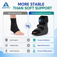 Botte de marche pneumatique à profil bas pour la physiothérapie, coussin d'air compact pour entorses de la cheville, fractures stressées et mobilité quotidienne