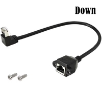 Câble d'extension réseau Ethernet LAN CAT5 OEM 30cm 1FT RJ45 femelle à femelle monté sur panneau à vis