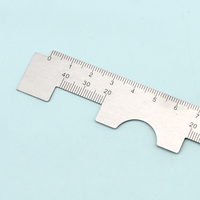 Règle PD en acier inoxydable de qualité médicale PR012 – Instrument de mesure oculaire en métal durable, stérilisable, avec échelle claire pour l'optométrie