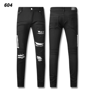 <span class=keywords><strong>Jeans</strong></span> Skinny <span class=keywords><strong>alla</strong></span> <span class=keywords><strong>Moda</strong></span> con Logo OEM all'Ingrosso Nuovi <span class=keywords><strong>Jeans</strong></span> di Tendenza Firmati di Marca Pantaloni in Denim da <span class=keywords><strong>Uomo</strong></span> Stile Amiri Hip Hop Autunnali - Product Image 6