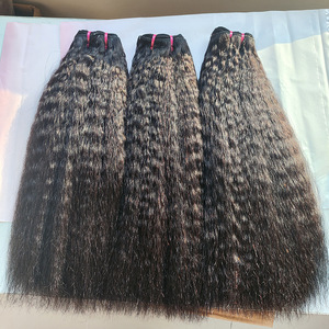 Extensioni di Capelli Umani Ricci Birmani <span class=keywords><strong>100</strong></span>% Non Trattati 14A, Capelli Vergini Grezzi 3C 4A con Ricci a Spirale, Doppia Trama, Colore Naturale - Product Image 4