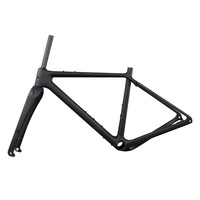 Cadre de vélo de gravier en carbone 700C Design plat avec axe traversant pour l'équitation en gravier