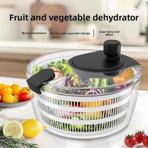 Déshydrateur manuel non électrique <span class=keywords><strong>à</strong></span> <span class=keywords><strong>manivelle</strong></span>, design double couche, <span class=keywords><strong>essoreuse</strong></span> grande capacité pour cuisine, fruits, légumes, salades et fitness - Product Image 2