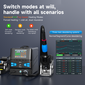 Aixun HT316 stazione di rilavorazione ad aria calda 2 <span class=keywords><strong>in</strong></span> <span class=keywords><strong>1</strong></span> stazione di saldatura a doppio canale 1400W <span class=keywords><strong>3</strong></span> modalità di riscaldamento per l'elettronica strumento di riparazione - Product Image 3