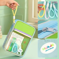 Bolsa de Malla con Cierre para Documentos A4, Bolsa de Malla Personalizada Resistente, Bolsas de Malla de Almacenamiento Multicapa con Ranura para Tarjeta de Identificación y Logotipo