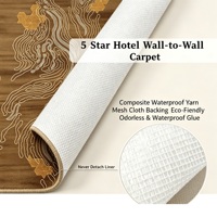 Échantillon Gratuit Moquette Mur à Mur 100% Polyester Ignifuge Antidérapante Résistante à l'Usure Motif Personnalisé pour Hall d'Hôtel Revêtement Complet
