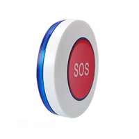 Botón de Alarma de Emergencia SOS Inalámbrico de un Solo Botón, Sistema de Alarma y Llamada, Sistema de Llamada para Hogares de Ancianos y Hospitales, Beacon