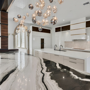 Lampadario Personalizzato in Vetro Dorato, Lampada Sospesa di Lusso <span class=keywords><strong>per</strong></span> <span class=keywords><strong>Soggiorno</strong></span>, Soluzione o Sistema di Illuminazione Decorativa su Misura - Product Image 3
