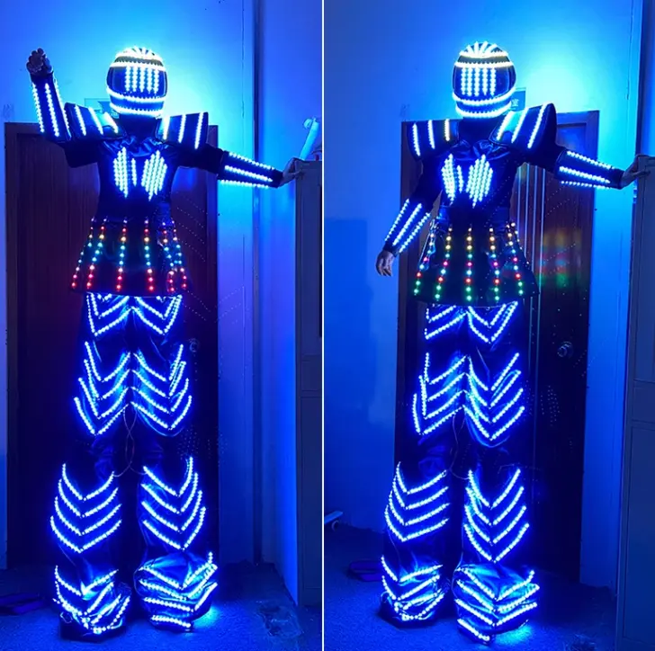 customized performance props robot led costume party/led robot costume/giant robot costume for party