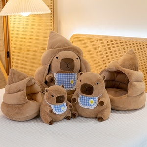 Capybara nueva muñeca Linda Capybara Baba casa almohada caca casa muñeca peluche juguete al por mayor - Product Image 1