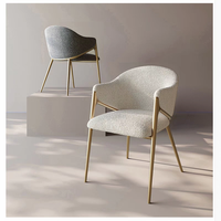 Chaises de salle à manger en tissu velours BST Factory avec structure en acier inoxydable, mobilier de salle à manger, chaise de réception pour hôtel, restaurant, mariage