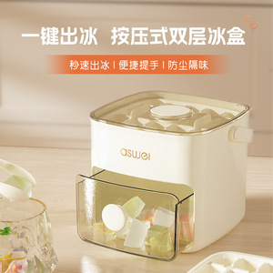 Aswei Ice <b>Maker</b> Rectangle With Lid Food Grade Large Capacity Ice Storage Party Use - Product Image 5