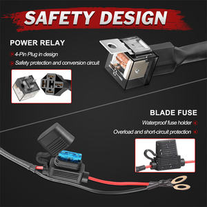 Interruttore a bilanciere retroilluminato blu con funzione on/off, cablaggio per barra luminosa <span class=keywords><strong>da</strong></span> lavoro per <span class=keywords><strong>auto</strong></span> - Product Image 6