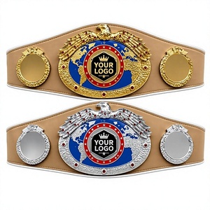Custom brass leather wrestling belt MMA championship belt custom Boxing championship belts leather boxing championship belts - Product Image 1