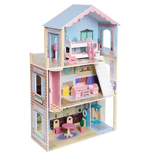 New Shape Hot Sale Wooden Big Doll House Wooden Toys Big Dollhouse Wooden Large Doll House