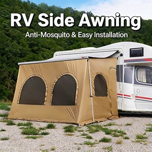 Auvent latéral escamotable pour <span class=keywords><strong>camping</strong></span>-<span class=keywords><strong>car</strong></span> avec poteaux de support intégrés pour une installation rapide et autonome - Product Image 5