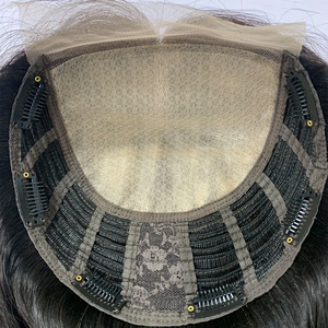 Extensiones de Cabello 8x8, Topper de Cabello Humano Remy para <span class=keywords><strong>Mujer</strong></span>, Ondulado, con Base de Seda, Trama Densa, Encaje Transparente y Cabello de Bebé - Product Image 6