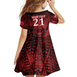 Personalizado <span class=keywords><strong>Tonga</strong></span> Rugby Tribal <span class=keywords><strong>Tattoo</strong></span> Kid Vestido de manga corta Mate Ma'a <span class=keywords><strong>Tonga</strong></span> Vestido para niños - Product Image 4