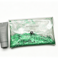 Pochette cosmétique transparente à paillettes, sac de maquillage en PVC, organiseur de voyage imperméable, sac de rangement, fournisseur en gros