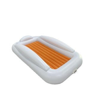 Children's Air <b>Mattress</b> Inflatable Bed Foldable Portable Honeycomb Type Flocked High Bed for Outdoor Camping Baby's Bedding - Product Image 2