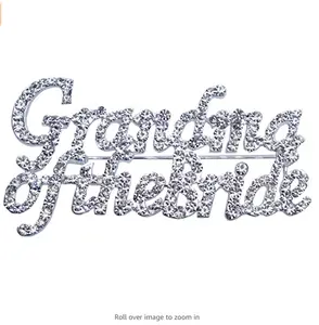 Özelleştirilmiş gelin gümüş taklidi broş Pin büyükanne broş Pins anneler günü için