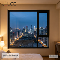 Fenêtre à battant inclinable en aluminium JOUGE 77S avec drainage par siphon moderne, bande PA66 de 39 mm, profilé de 1,8 mm pour l'architecture résidentielle